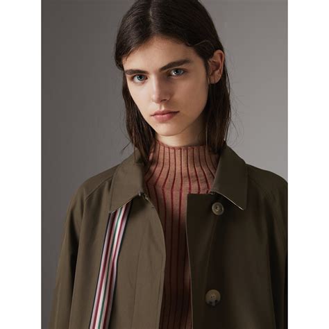 burberry striped ribbon cotton gabardine car coat|BURBERRY Oversized Cotton.